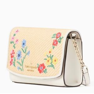 COPY - Kate spade Staci floral straw small flap bag